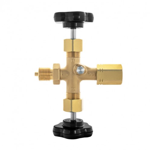 Игольчатые клапаны - Двухвентильный игольчатый клапан с тестовым портом