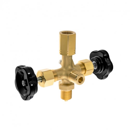 Игольчатые клапаны - Двухвентильный игольчатый клапан с тестовым портом