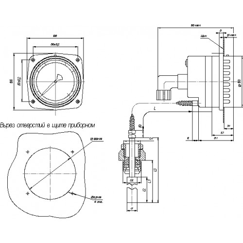 Манометрические термометры - ТКП-100-М1